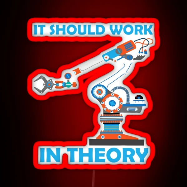 Cool Robotics Art Men Women Robotics Engineer Robot RGB Neon Sign