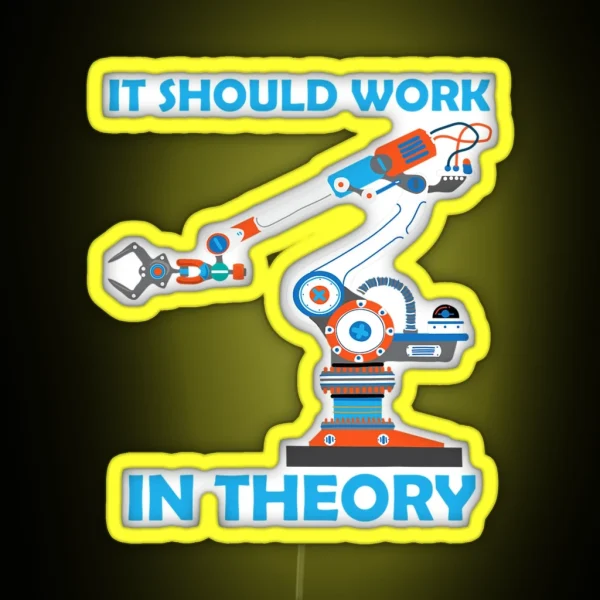 Cool Robotics Art Men Women Robotics Engineer Robot RGB Neon Sign