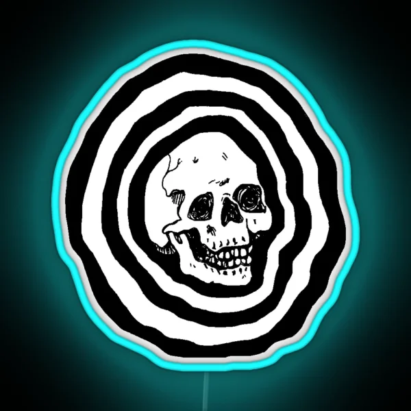 Cool Skull Pattern Design RGB Neon Sign