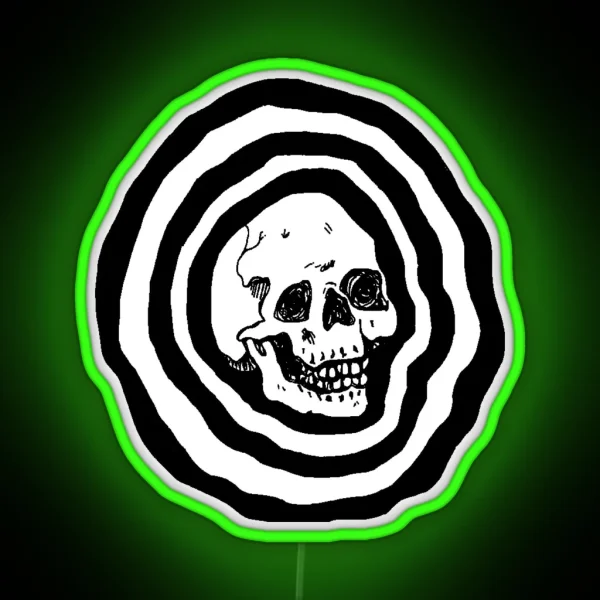 Cool Skull Pattern Design RGB Neon Sign