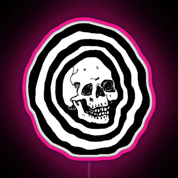Cool Skull Pattern Design RGB Neon Sign