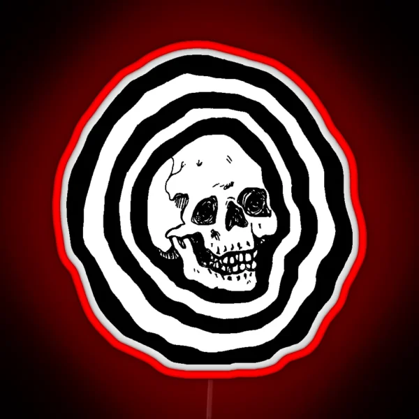 Cool Skull Pattern Design RGB Neon Sign