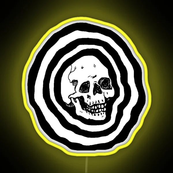 Cool Skull Pattern Design RGB Neon Sign