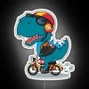 Prehistoric biker chic decorative neon sign with colorful LED lighting