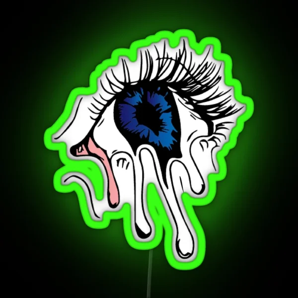 Cool Trippy Melting Eye RGB Neon Sign