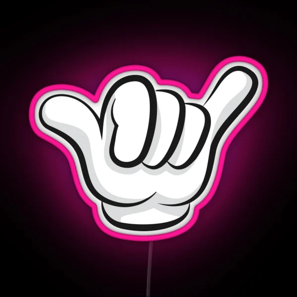 Cool Vibes Hawaii Shaka RGB Neon Sign