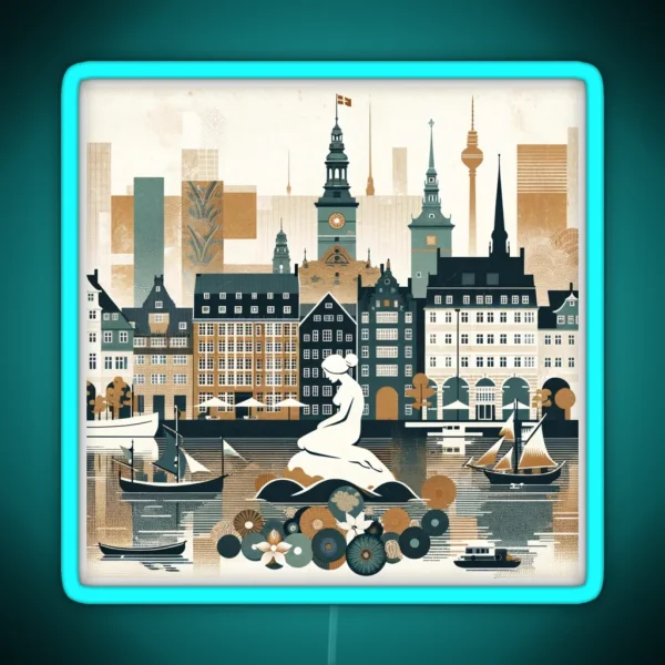Copenhagen Calm Japandi Inspired City Harmony RGB Neon Sign
