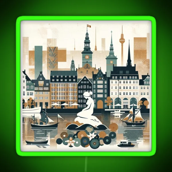 Copenhagen Calm Japandi Inspired City Harmony RGB Neon Sign