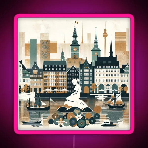 Copenhagen Calm Japandi Inspired City Harmony RGB Neon Sign