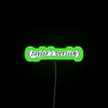 Dark Green Neon Sign with Retro Taylor Version Typography Style