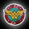 Neon Wonder Woman Watercolor Art Home Decor Sign Inspiration