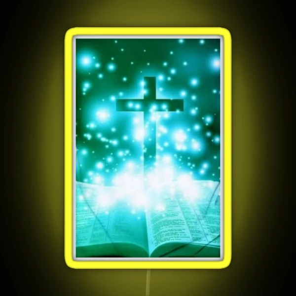 Copy Of The Cross And The Open Bible Religion 3 RGB Neon Sign