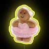 Whimsical Coquette Ballerina LED Sign with Vibrant RGB Neon Accents