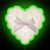 Whimsical Heart Lace Bow Neon Sign Adds Ballet Core Charm