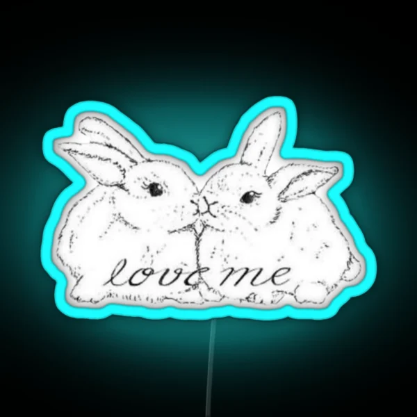 Coquette Bunny RGB Neon Sign