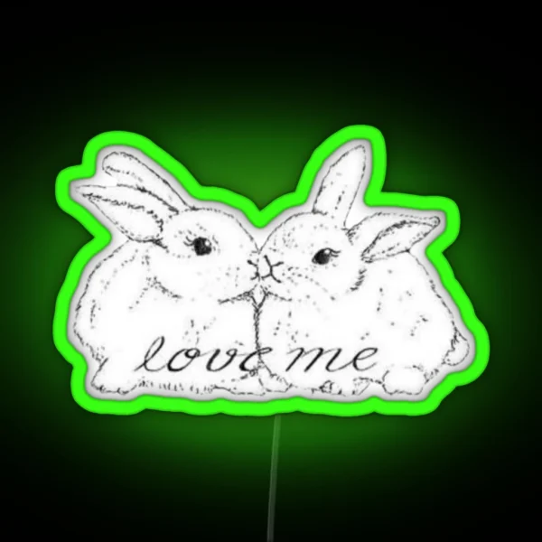 Coquette Bunny RGB Neon Sign