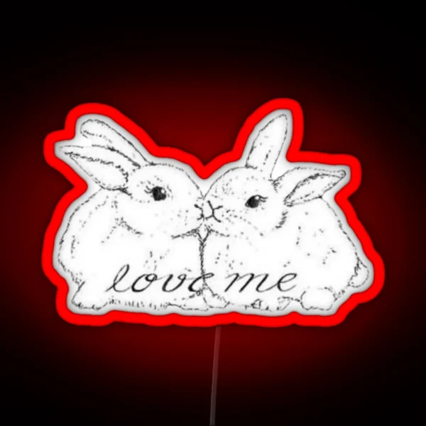 Coquette Bunny RGB Neon Sign