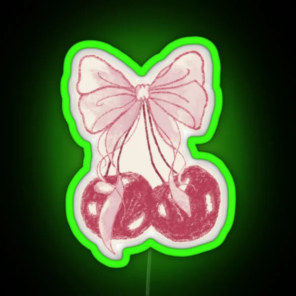 Coquette Cherry RGB Neon Sign