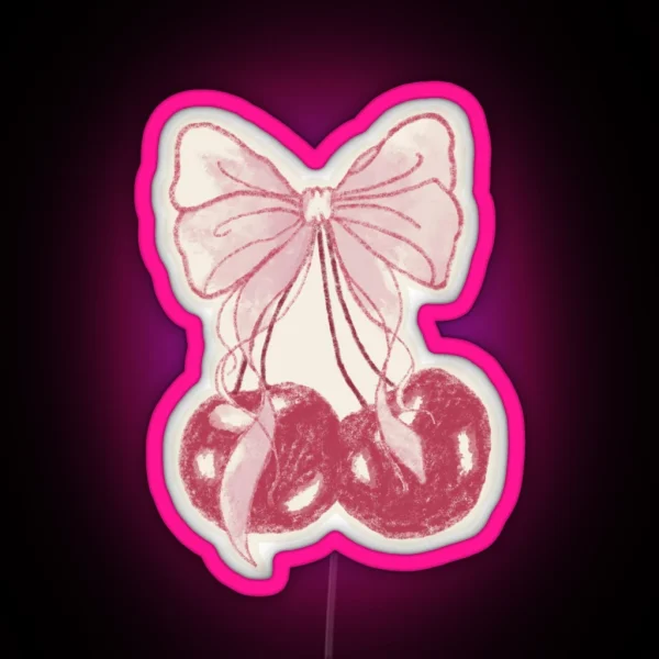 Coquette Cherry RGB Neon Sign