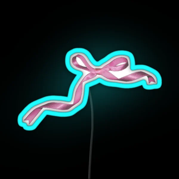 Coquette Ribbon Bows RGB Neon Sign