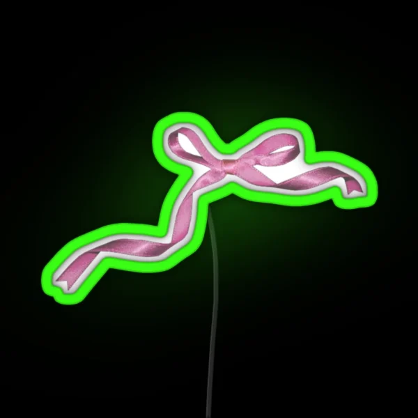 Coquette Ribbon Bows RGB Neon Sign