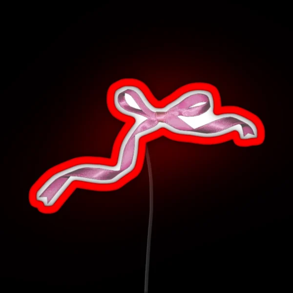 Coquette Ribbon Bows RGB Neon Sign