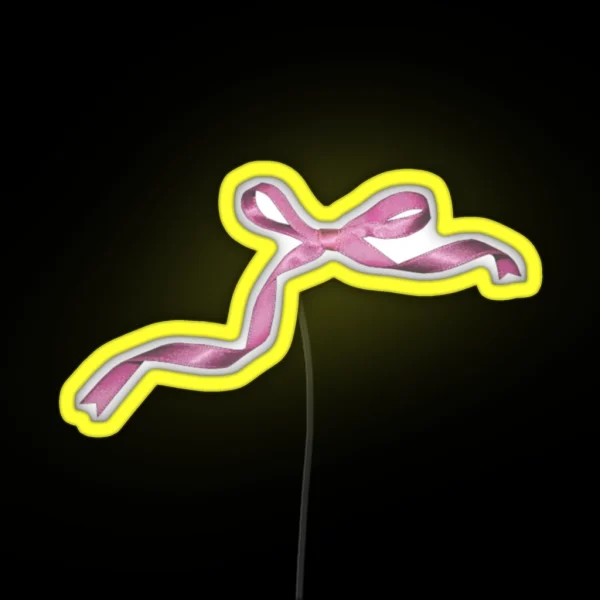 Coquette Ribbon Bows RGB Neon Sign