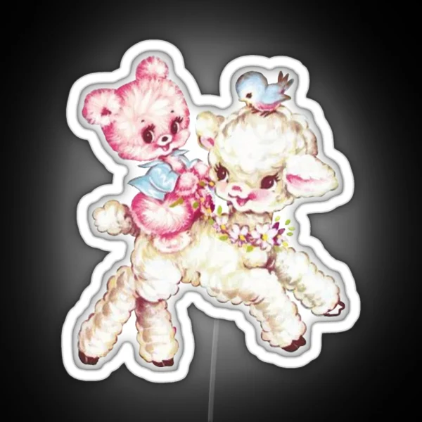 Coquette Sheep Bear Bird RGB Neon Sign