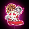 Coquettish animal friends wear stylish boots in colorful RGB LED glow