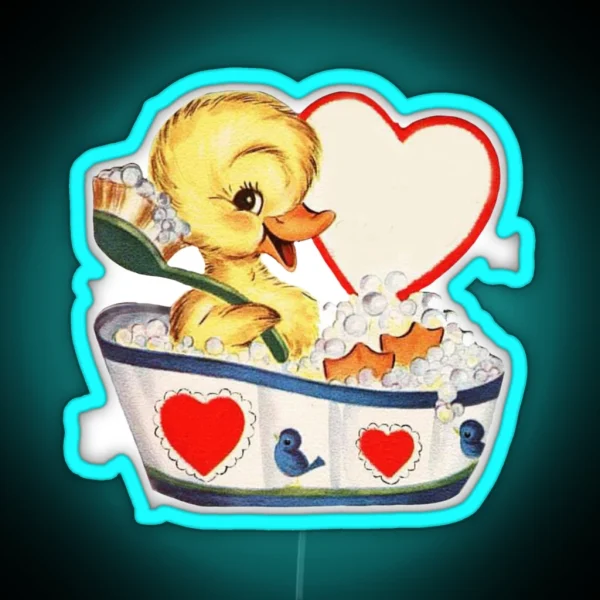 Coquette Vintage Duck RGB Neon Sign