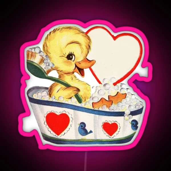 Coquette Vintage Duck RGB Neon Sign