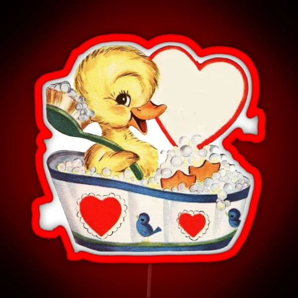 Coquette Vintage Duck RGB Neon Sign