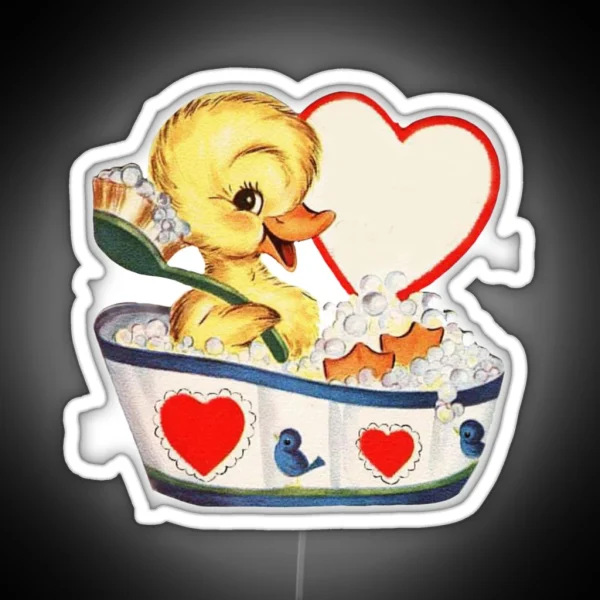 Coquette Vintage Duck RGB Neon Sign