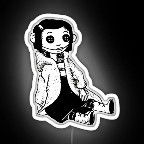 Coraline Inspired Doll RGB Neon Sign