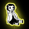 Whimsical Coraline Inspired Doll Neon Sign with Colorful RGB Lighting Effects