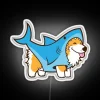 Cute Corgi in Vibrant Shark Costume Neon Sign Home Decor