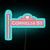 RGB Neon Sign with Cornelia Street Alphabet Style Lighting Accent