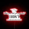 Coronavirus Graduates Class of 2020 Neon Sign with Bright Rainbow Glow