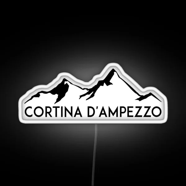 Cortina D Ampezzo Skiing Italy Dolomite Mountains Dolomiti Belluno 4 RGB Neon Sign