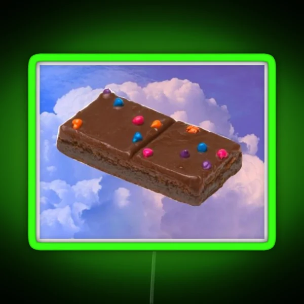Cosmic Brownie Floating In The Sky RGB Neon Sign