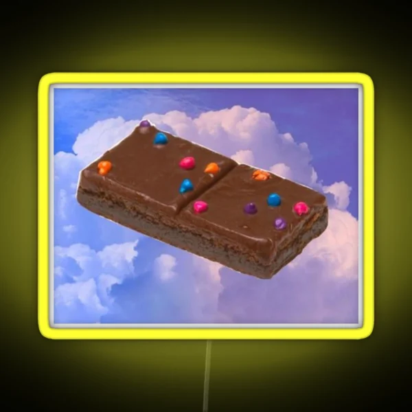 Cosmic Brownie Floating In The Sky RGB Neon Sign
