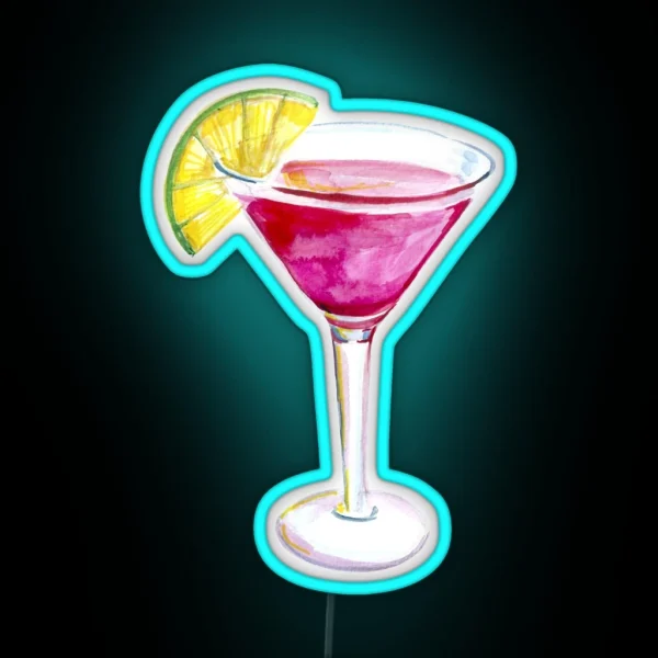 Cosmopolitan Cocktail RGB Neon Sign
