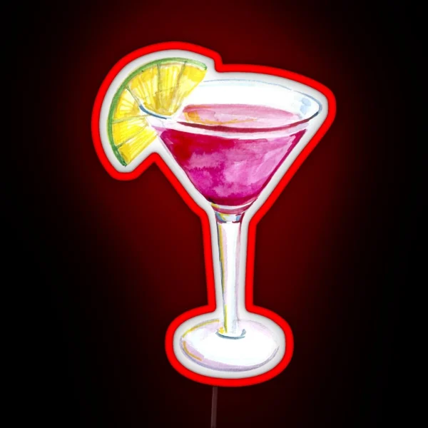 Cosmopolitan Cocktail RGB Neon Sign