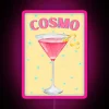 Vibrant cosmopolitan themed RGB neon bar sign with modern design flair.