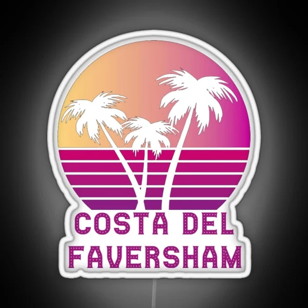 Costa Del Faversham Funny Kent Design RGB Neon Sign