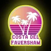 Customizable vibrant RGB LED digital sign with funny Kent seaside design