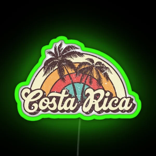 Costa Rica Honeymoon Trip RGB Neon Sign