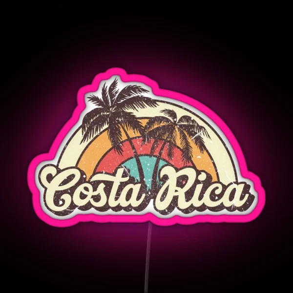 Costa Rica Honeymoon Trip RGB Neon Sign