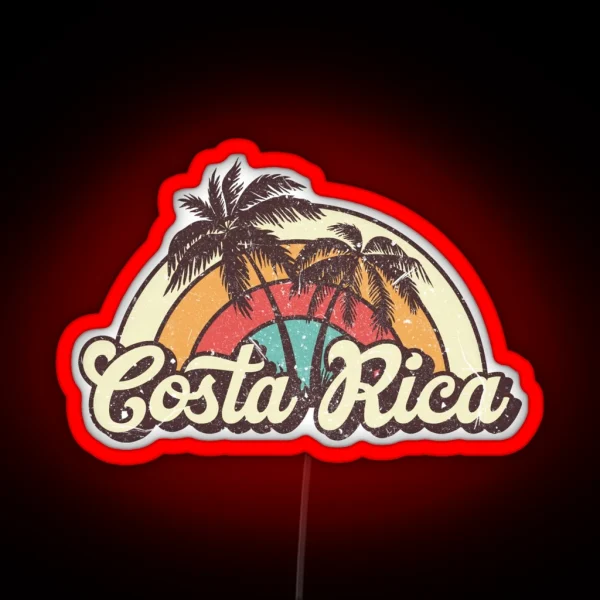 Costa Rica Honeymoon Trip RGB Neon Sign