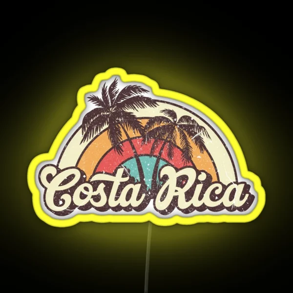 Costa Rica Honeymoon Trip RGB Neon Sign
